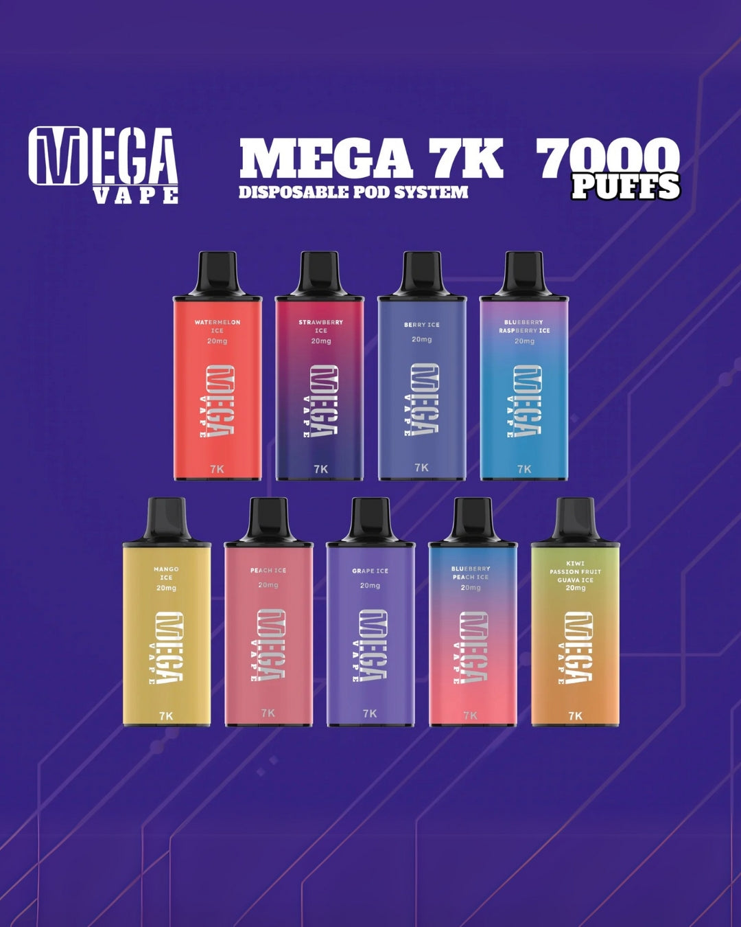 Mega 7K Pod – 7000 Puffs